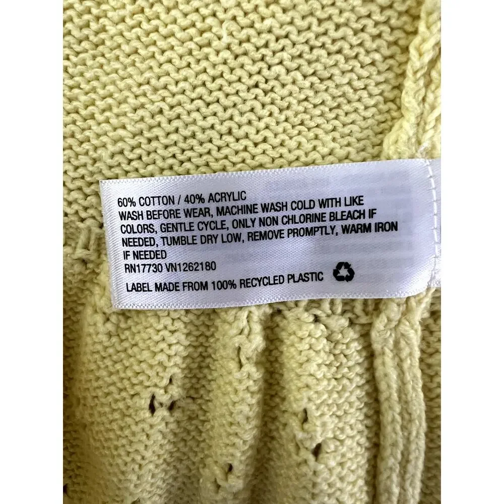 Girls Cat & Jack Yellow Knit‎ Drop Waist Flutter Ruffle Hem Dress Size (14) XL